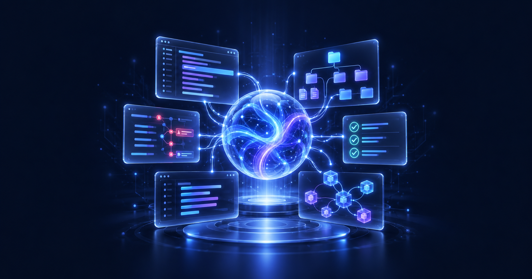 Best AI tools for developers represented by an AI-powered coding and debugging workspace